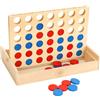 VingaHouse 4 in Linea Gioco in Legno - Quattro Giocattoli - Giochi da Tavolo per Bambini - Giocattoli da Viaggio - Giochi Educativi - Ideale come Regalo per Bambini dai 4 5 6 7 8 Anni in su