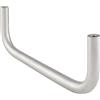 OPO Grimme Nora 75 9012 17 - Asta appendiabiti a forma di U per montaggio a parete e ripiano, ø 12 mm, 192 x 65 mm, in acciaio inox spazzolato, argento, lunghezza 192 mm