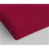 Italian Bed Linen Lenzuolo Sotto MAX COLOR con Angoli Elasticizzati da 25 cm Letto Singolo 90x200 cm, 100% Cotone Made in Italy - Tinta Unita BORDEAUX