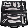 JustSun Gua Sha Set, Strumento di Massaggio in Acciaio Inossidabile IASTM Tools, per La Mobilizzazione Dei Tessuti Molli e La Riduzione del Dolore Muscolare (Set M)