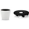 Lechuza 16100 fioriera Classico 50 LS Kit Completo Premium, Bianco (50 x 47) & Sottobicchieri di per Classico 50