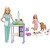 Barbie Carriere Playset Pediatra Bambola, 2 Neonati e Accessori, Giocattolo per Bambini 3+ Anni, GJM72 & Playset Cuccioli Appena Nati - Playset con Bambola e Cane che Partorisce