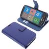 foto-kontor Custodia a Libro Compatibile con Brondi Amico Smartphone XS Nero Cover di Colore Blu/Azzurro