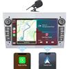 YZKONG Autoradio per OPEL Antara Corsa Vivaro Zafira con wireless Carplay Android Auto, ricevitore per auto a doppio din Screen, radio RDS, Bluetooth, USB Color argento