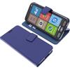 foto-kontor Custodia a Libro Compatibile con Brondi Amico Smartphone S Nero Cover di Colore Blu/Azzurro