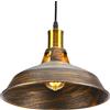 iDEGU Lampadario a Sospensione Industriale 27cm Lampada da Soffitto Vintage in Metallo E27 Lampadario Soffitto Retro Lampada a Sospensione per Sala da Pranzo Soggiorno Cameretta Ristorante (Bronzo)