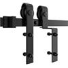 HOCONNIE 7FT/213cm Binario per Porta Scorrevole Kit Scorrevole per Porta Della Stalla per Coincide Doppia Porta