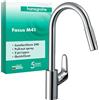 hansgrohe Focus M41 - Rubinetto da cucina con doccetta estraibile (2 getti), Miscelatore cucina con altezza bocca 240 mm, Rubinetto monocomando con bocca girevole, cromo, 31815000