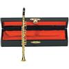 GEWA Strumento in miniatura - Clarinetto in ottone - Finitura lucidata dorata - Lunghezza ca. 15 cm - Strumento decorativo in astuccio - Idea regalo