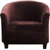 TOPCHANCES Copripoltrona Chesterfield 2 Pezzi,Elasticizzato Fodere Copripoltrona 1 Posto,Velluto Fodera Poltrona Club Tullsta per Bar Soggiorno Camera da Letto Reception