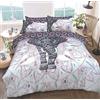 Sleepdown - Set di biancheria da letto con copripiumino e federe, motivo: elefante mandala, colore: viola, reversibile, facile da lavare, anallergico, morbido e liscio, super king size