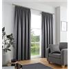 Fusion - Galaxy - Coppia di tende plissettate a matita - antracite - 90 larghezza x 90 goccia (229 x 229 cm)