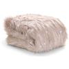 Catherine Lansfield metallizzato pelliccia, Poliestere, Blush, Throw - 130x170cm
