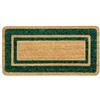 emmevi Zerbino Cocco 40x70 cm Elegante Robusto Ingresso Casa Esterno Antiscivolo Mod.COCCO_BORDO VERDE