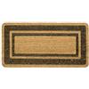 emmevi Zerbino Cocco 40x70 cm Elegante Robusto Ingresso Casa Esterno Antiscivolo Mod.COCCO_BORDO MARRONE