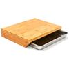 DuneDesign Tagliere XL di bambù con Cassetto in Acciaio Inox - 49x37x8 - Tagliere Professionale Legno