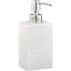 Relaxdays Dispenser di Sapone Manuale, 200ml, Portasapone Ricaricabile, Accessorio Bagno & Cucina, Poliresina, Bianco
