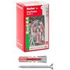 Fischer 100x Tasselli con Vite DuoPower 6x30 mm, per Muro pieno, Mattone Forato, Cartongesso, 537646