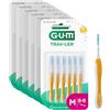 GUM TRAV-LER Scovolini interdentali | manico flessibile | pulizia profonda tra i denti e rimozione della placca | 1.3 mm, ISO 4 | Taglia M | Confezione 6x6