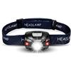 SHENKEY LED Torcia frontale, USB Super luminoso ricaricabile Fari 300 lumen, 6 modalità di illuminazione, LED bianchi e rossi, ideale per campeggio, corsa, escursionismo e lettura