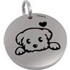 MAMIPets MEDAGLIETTA INOX per Cane- Incisione Laser Nera Personalizzata Fronte Retro Inclusa (4 - LoveDog, Medium)