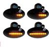 Car Passion Indicatore di direzione Freccia Specchietto laterale LED Compatibile con Fiat 500 500L 500 Abarth Lancia Ypsilon Alfa Romeo 4C Luce Dinamico Progressivo Fumè Nero Side Marker Dynamic