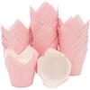 La Llareta 100 Pezzi Carta per Muffin, Tulip Cupcake Liners Pirottini, Pirottini per Muffin, Resistente All'olio, Tulip Pirottini di Carta Muffin per la Cottura di Torte, Matrimoni, Compleanni, Feste