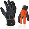 Vgo...-20 °C guanti invernali anti-freddo e impermeabil(SL8777FW,S) | Arancione,pelle sintetica,isolamento C100,touchscreen,alta destrezza,touchscreen,magazzino refrigerato,costruzione,guida