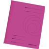 Herlitz 11037124 cartella piatta A4 cartoncino piegato, rosa intenso, confezione da 10