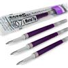 Pentel Energel, 4 ricariche per Pentel, da 0,7 mm, punta in metallo LR7, per Xm, BL77, BL57, BL37, viola