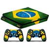 GamesMonkey Skin Compatibile per Ps4 SLIM - limited edition DECAL COVER ADESIVA Slim BUNDLE (Brasile Bandiera)