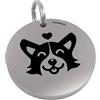 MAMIPets MEDAGLIETTA INOX per Cane- Incisione Laser Nera Personalizzata Fronte Retro Inclusa (8 - WolfDog, Small)