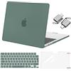 MOSISO Custodia Compatibile con MacBook Air 13 Cover M5 M4 M3 M2 2026-2022 A3449 A3240 A3113 A2681,Case per MacBook Air 13,6'' display Liquid Retina&Copritastiera&Pellicola&Tipo C, Midnight Green