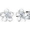 DIAMORE Elli DIAMONDS Orecchini Donne Fiore Frangipane Diamante (0,03ct) in Argento Sterling 925