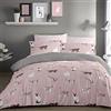 Fusion Cats, Set Copripiumino Facile da Pulire., Blush, Doppio