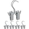 Relaxdays Appendi Stivali, Set da 5 Mollette Appendiabiti, Doppia Clip, Gommati, per Stivaletti & Capelli, Ferro,argento