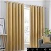 Fusion - Strata - Coppia di tende con occhiello oscurante - 168cm larghezza x 137cm lunghezza, Ocra