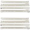 AERZETIX - C41024-2 Set di Guide Scorrevoli a Rulli 30cm per Cassetti - Carico Massimo 25 kg - Binario di Guida in Acciaio - Colore Bianco - Montaggio per Mobili Armadio Cassettiera