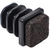 Adsamm® / 4 x puntali alettati a incastro con feltro/neri / 11x11-13x13 mm/quadrati/piedini in polietilene con feltro per gambe di mobili in tubolare/puntali protettivi per arredi