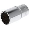 GEDORE Red Inserto Chiave a Bussola Lunga, Attacco 1/2 pollici, 12.5 mm, Bocca Dodecagonale, Chiave a Bussola 30 mm, Utensile, R61103014, Acciaio
