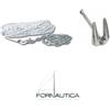 FORNAUTICA KIT ORMEGGIO BARCA CIMA CATENA COMPLETO DI REDANCIA E GRILLI + ANCORA HALL 6 KG.