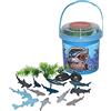 Wild Republic Adventure Bucket Mini Squalo, Secchielli Con Set Per Giocare Squalo, Animali Di Plastica, Regali Per Bambini, Perfetti Per Il Gioco Interattivo