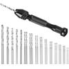 Linkstyle 31 Pezzi Kit Morsa a Perno di Precisione, 0,5-3,0mm Punta Elicoidale Twist Drill Bits per Utensili Foratura Modellismo