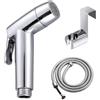 DQZSY Doccetta per WC bidet, bagno con tubo a molla, kit di supporto da parete, closestool, padella per accovacciare, fiore, pannolino per la pulizia del pavimento, pannolino per l'igiene del bagno