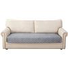Eismodra Copridivano 3 Posti,Copri Divano Chaise Longue Angolare con Penisola,Velluto Antiscivolo Lavabile,per 2 Posti con Braccioli,per Cani Animali Domestici,Grigio Chiaro,90 x 120 cm (Solo 1 Pezzo)