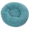 Chickwin Cuccia per Cani Cuccia per Gatti Rotonda in Caldo Peluche,Cuscino Ciambella Morbida per Cani di Piccola e Media Taglia per Cane e Gatto (Blu Lago,40cm)