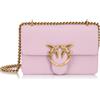 Pinko Love One Mini DC Vitello Seta, Borsa Donna, WWGQ_Lilla-Antique Gold, Taglia Unica