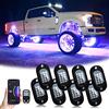 YiLaie RGB LED luci di roccia, Luci del telaio dell'auto，con APP/telecomando e modalità musica,Kit Luci da Roccia al Neon IP68 Impermeabile ad Alta Luminosità per Pickup Off Road RZR SUV ATV UTV Auto （8 Pcs）