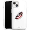 DeinDesign Cover Compatibile con Apple iPhone 14 Cover Trasparente Custodia Capitan America Prodotto Ufficiale su Licenza Marvel