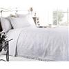 Emma Barclay Mafalda - Copriletto Jacquard in Cotone Ricco Bianco - Letto Matrimoniale